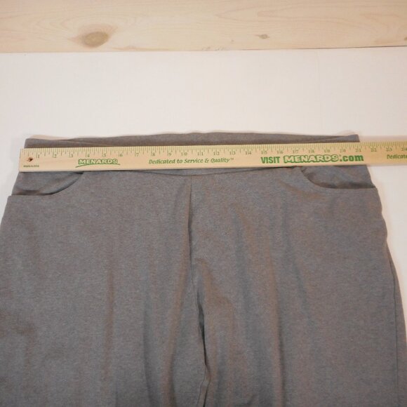 Weekends by Chicos size 4 Women's XXL Capri Lounge Pants Gray Pockets Pull-on - Picture 5 of 10
